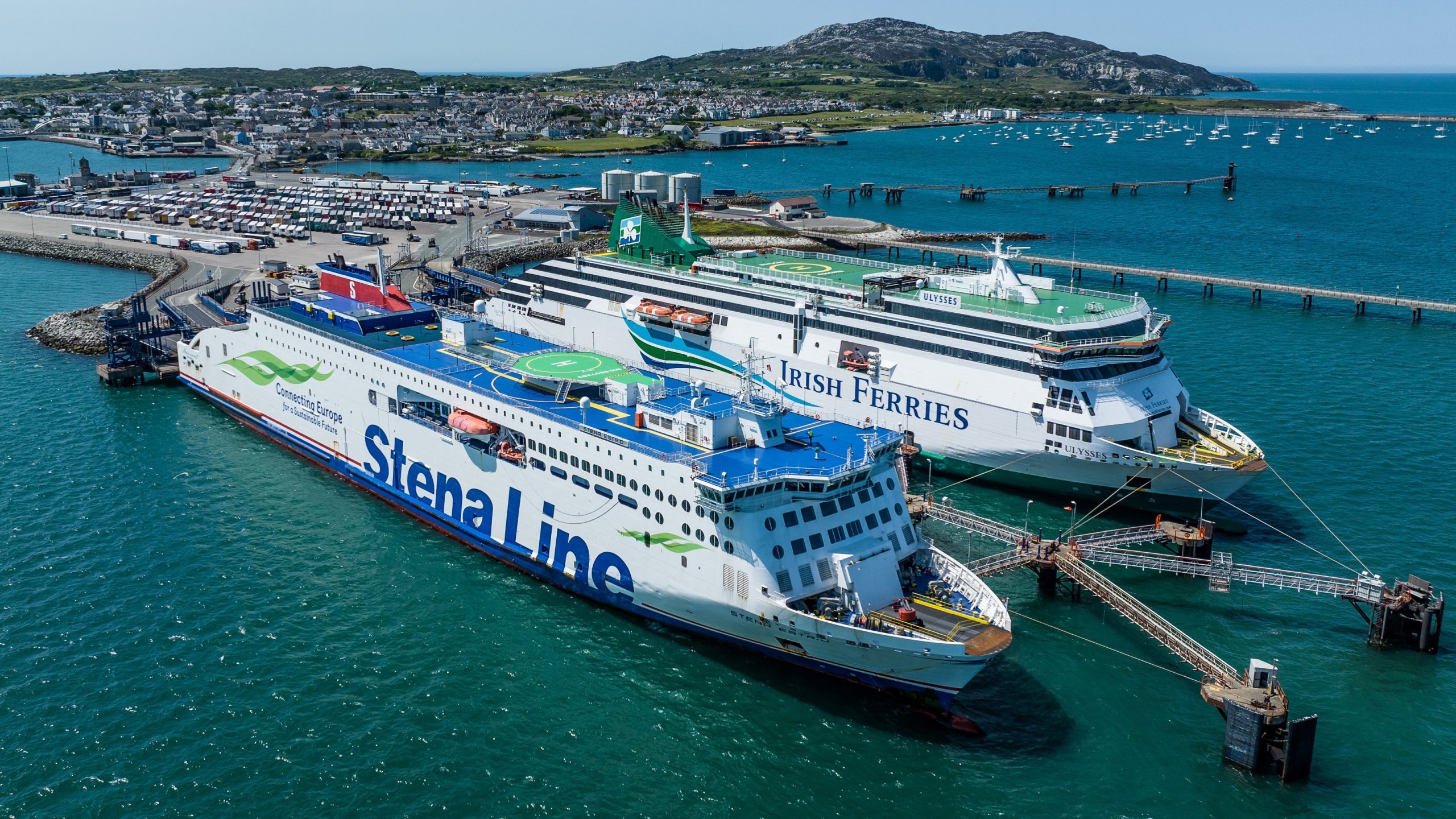 Key UK – Ireland freight corridor via Holyhead port.